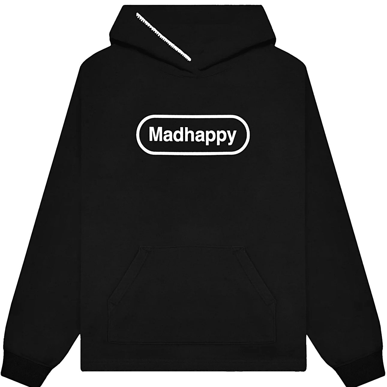 MadHappy Classics Universal Hoodie in black Pill logo design embroidered