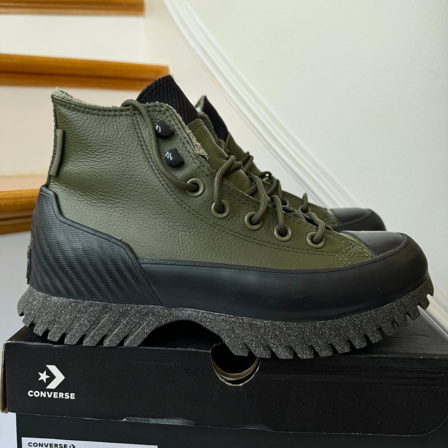 Converse Counter Climate Lugged Waterproof Platform Sneakers Green / Black