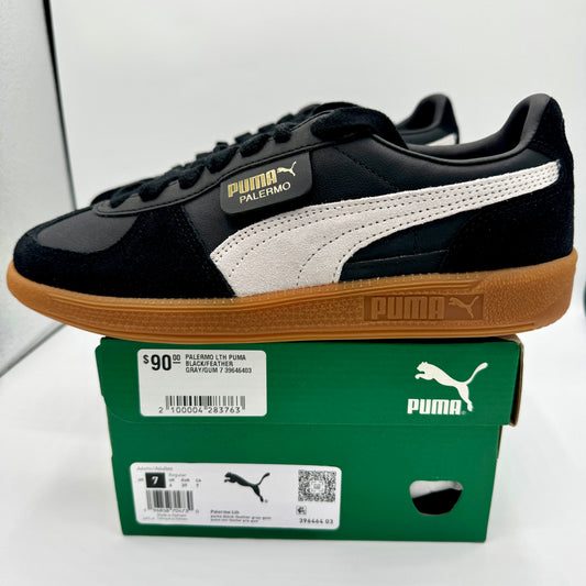 Puma Palermo Leather LTH Black / feather grey / gum sneakers brand new