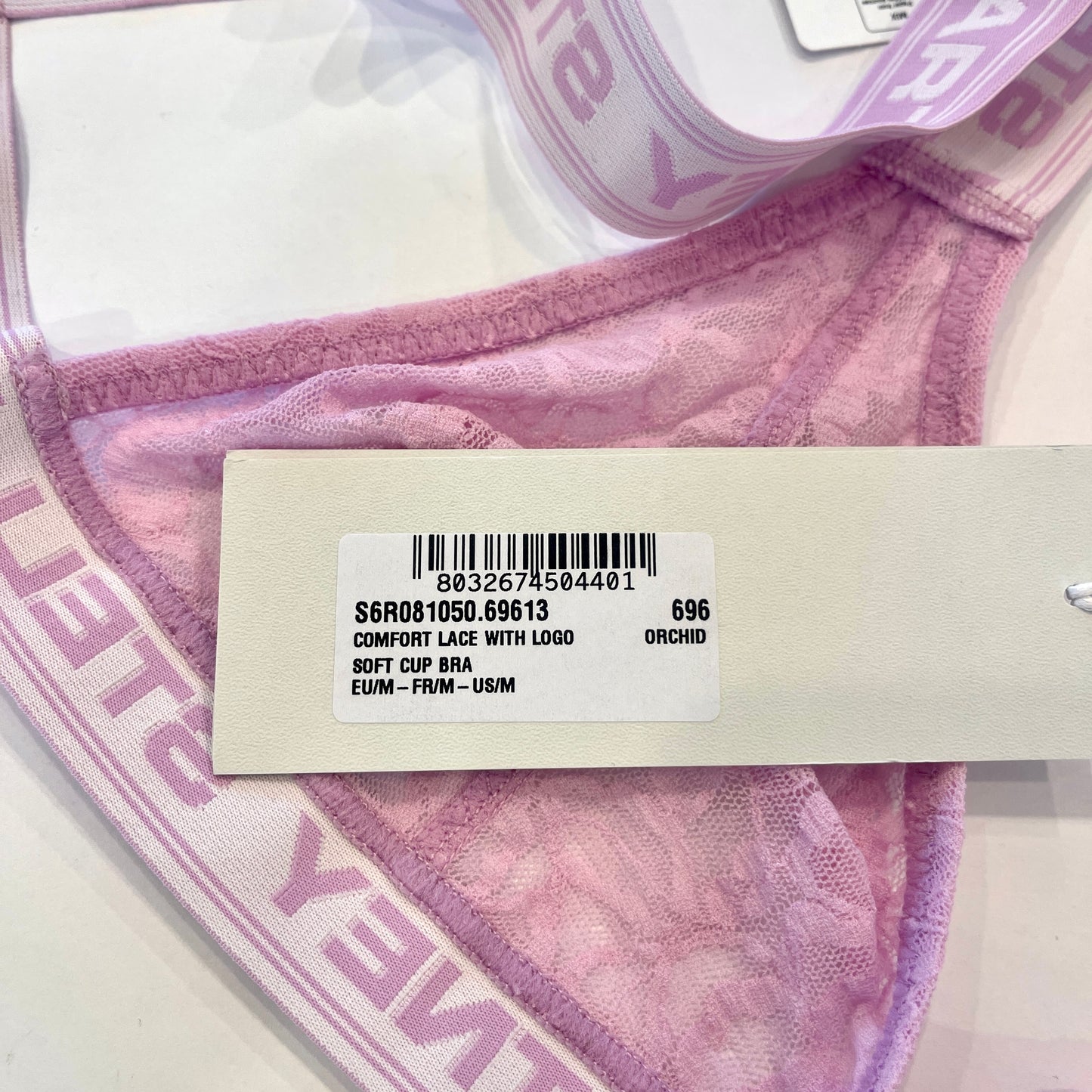 Stella McCartney Logo Bra , Orchid Pink , Lace soft cup , comfort , bralette