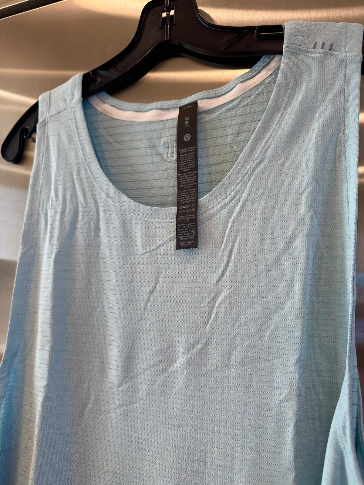 Lululemon License to Train Top , Mens Tank Top in Foam Cloud Blue