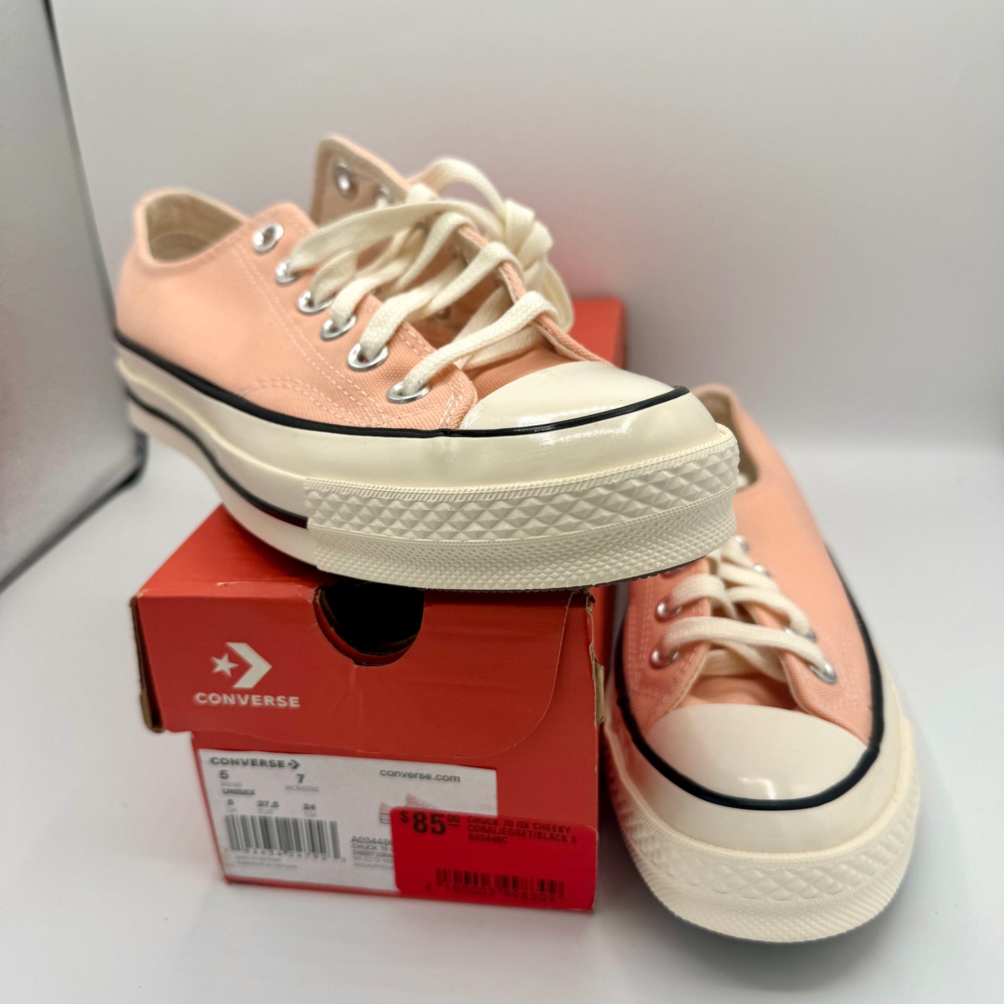 Converse Chuck 70 Ox Cheeky Coral Unisex Sneakers Classic Low Top Light Pink