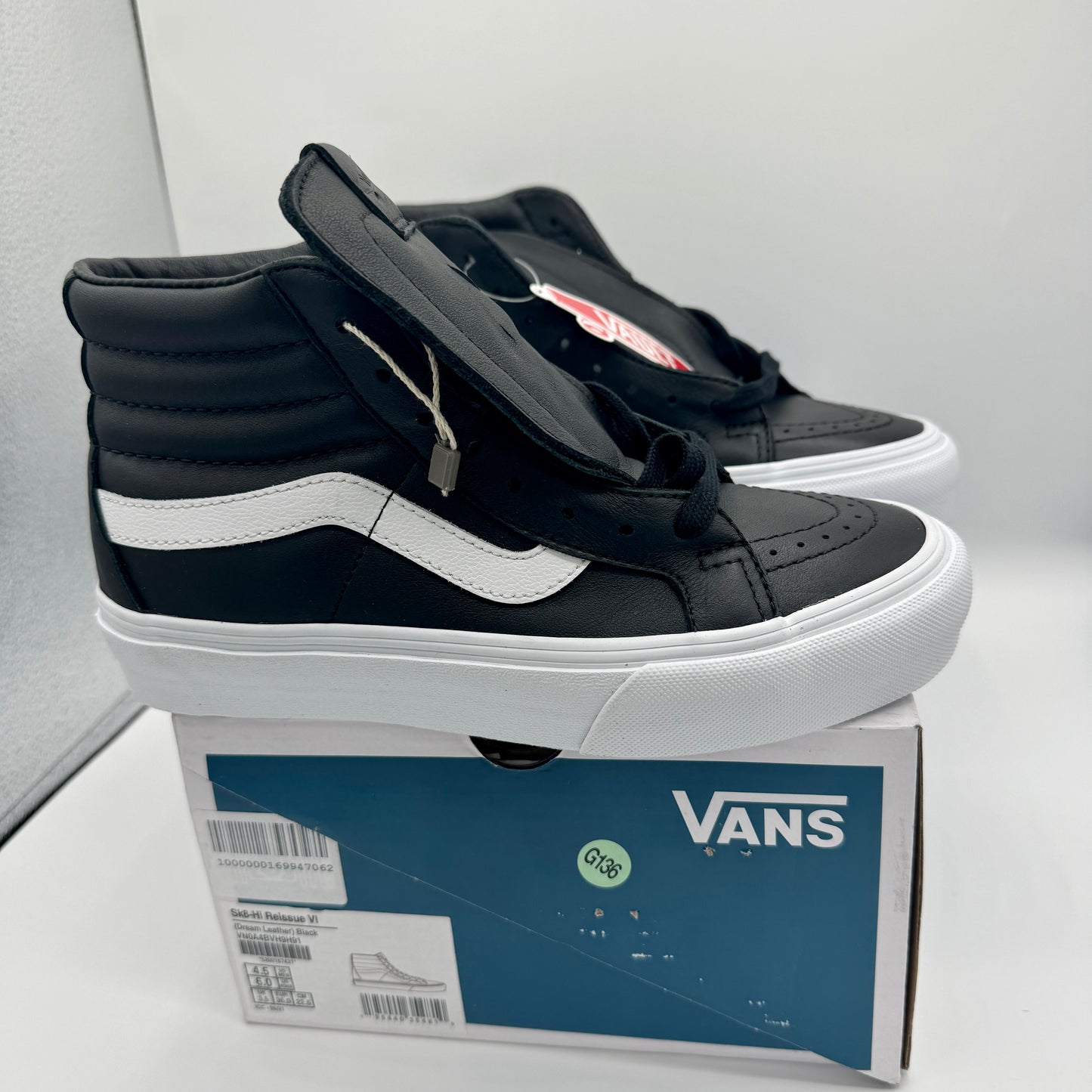 Vans Sk8 Hi Reissue VI Shoes Black Dream Leather High Top Sneakers Vault NEW