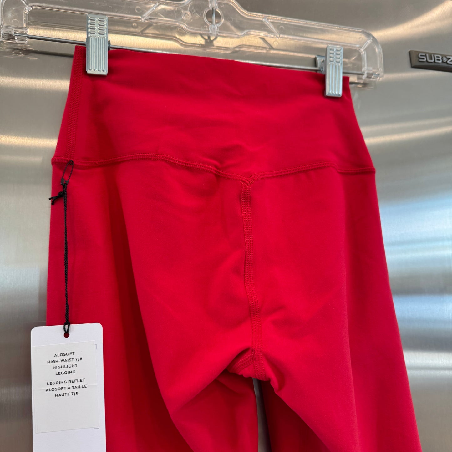 Alo Bold Red Alosoft Leggings High Waisted 7/8 Pants