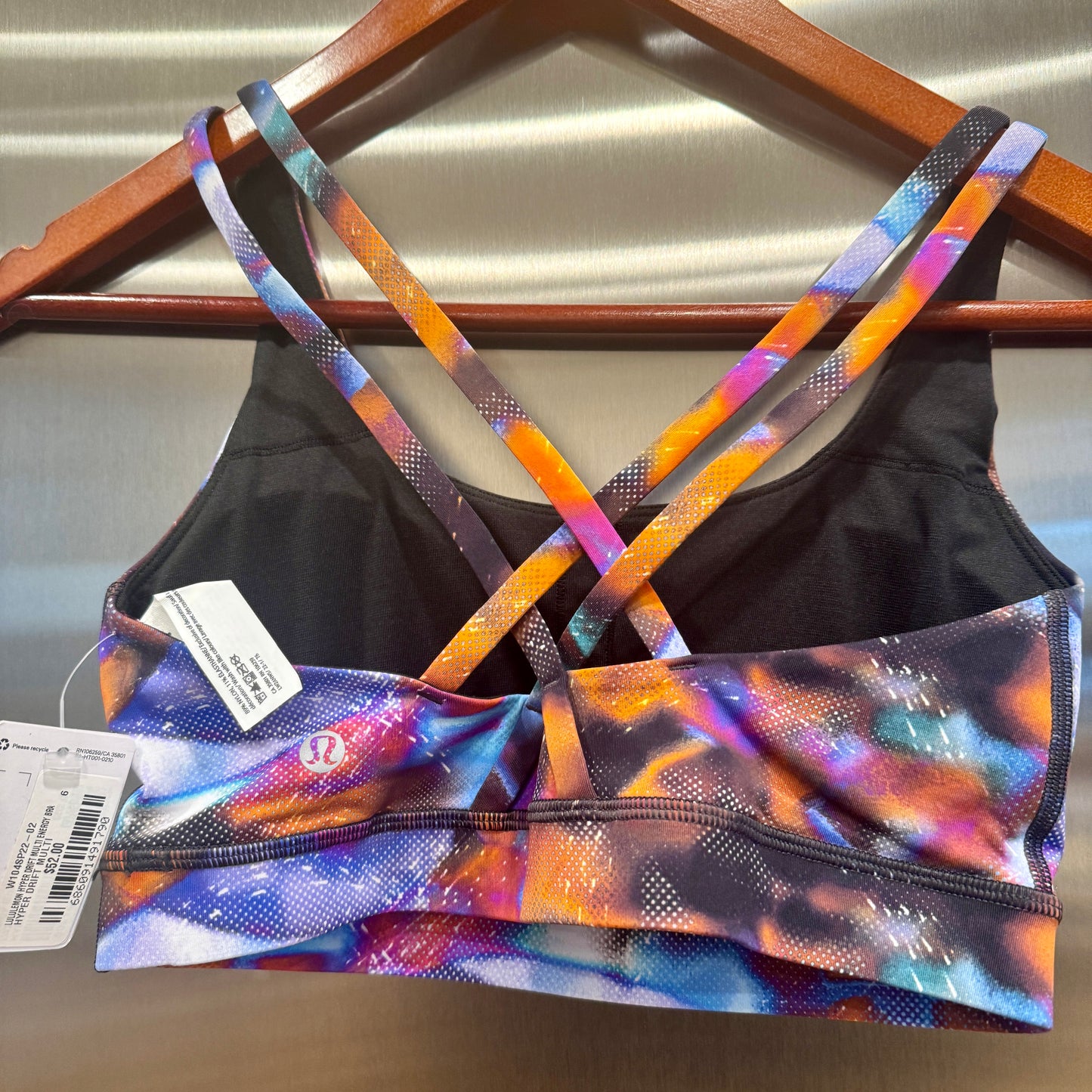 Lululemon Energy Bra Medium Support, B–D Cups in Hyper Drift Multi x Barry’s