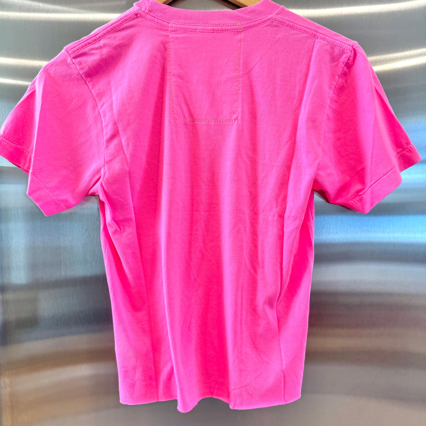 Aviator Nation Buckeye Fest 2025 Boyfriend Cropped Tee Shirt - Neon Pink
