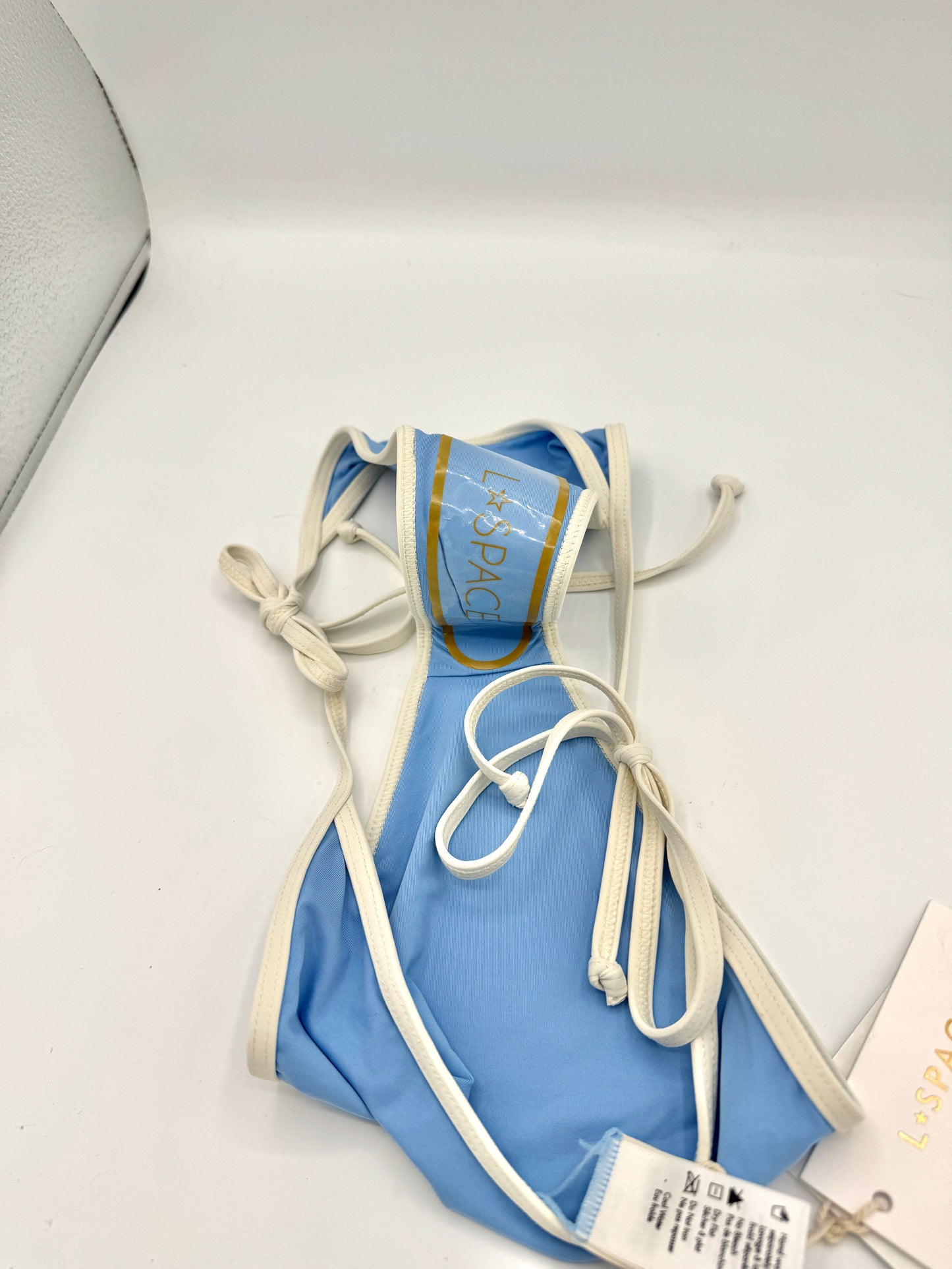 L Space Levy Classic Swim Bottom in Aura Blue / Cream