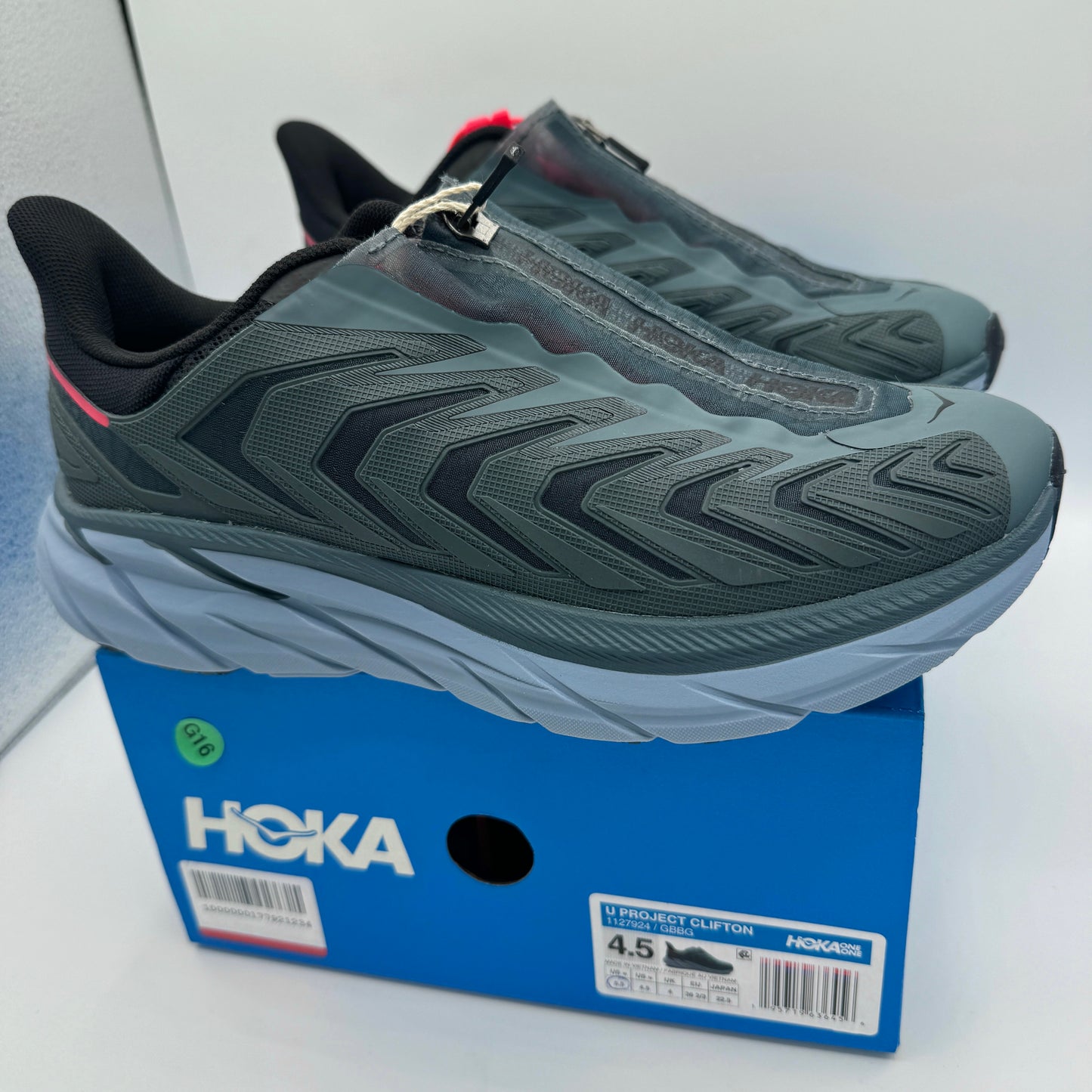 Hoka Project Clifton Unisex Shoes - Lead / Navy Goblin GBBG Blue