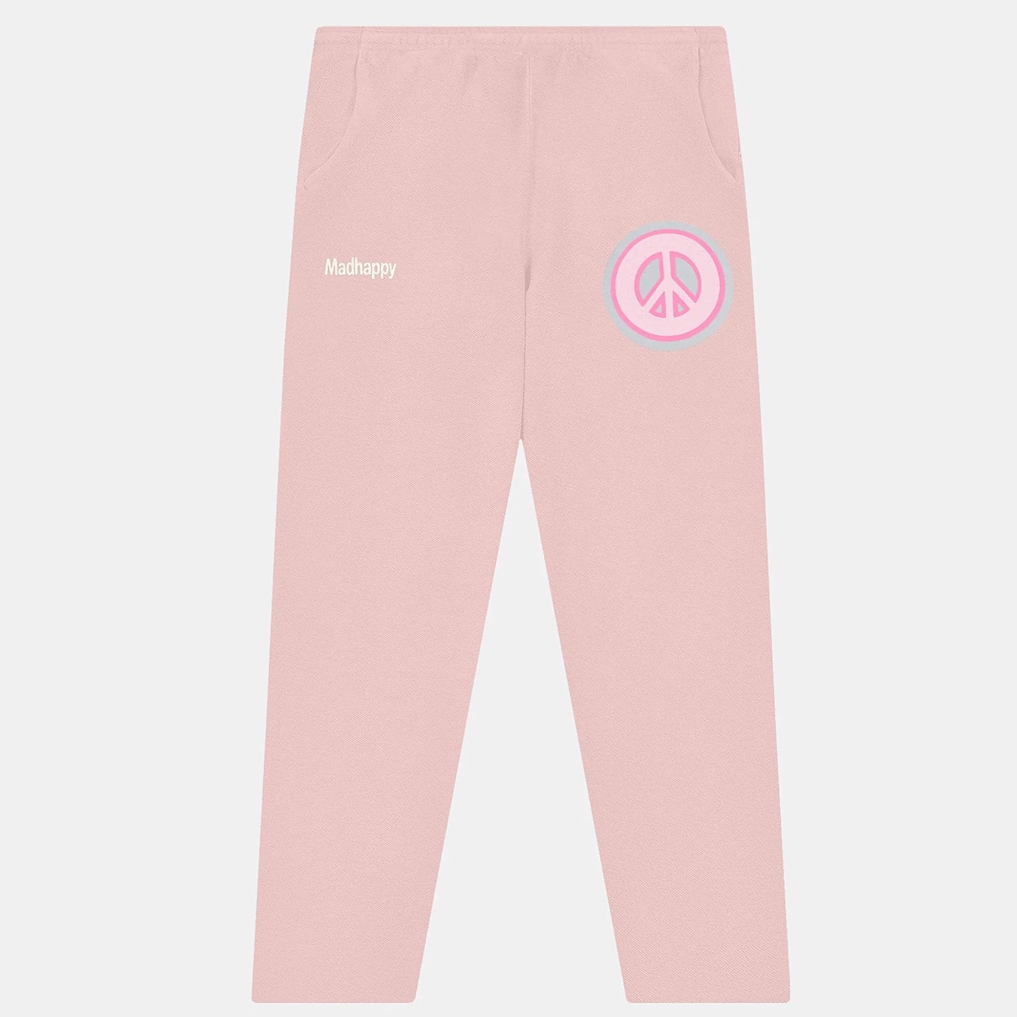 MadHappy Universal Sweatpants Bubblegum Light Dusty Pink Unisex Peace Sign