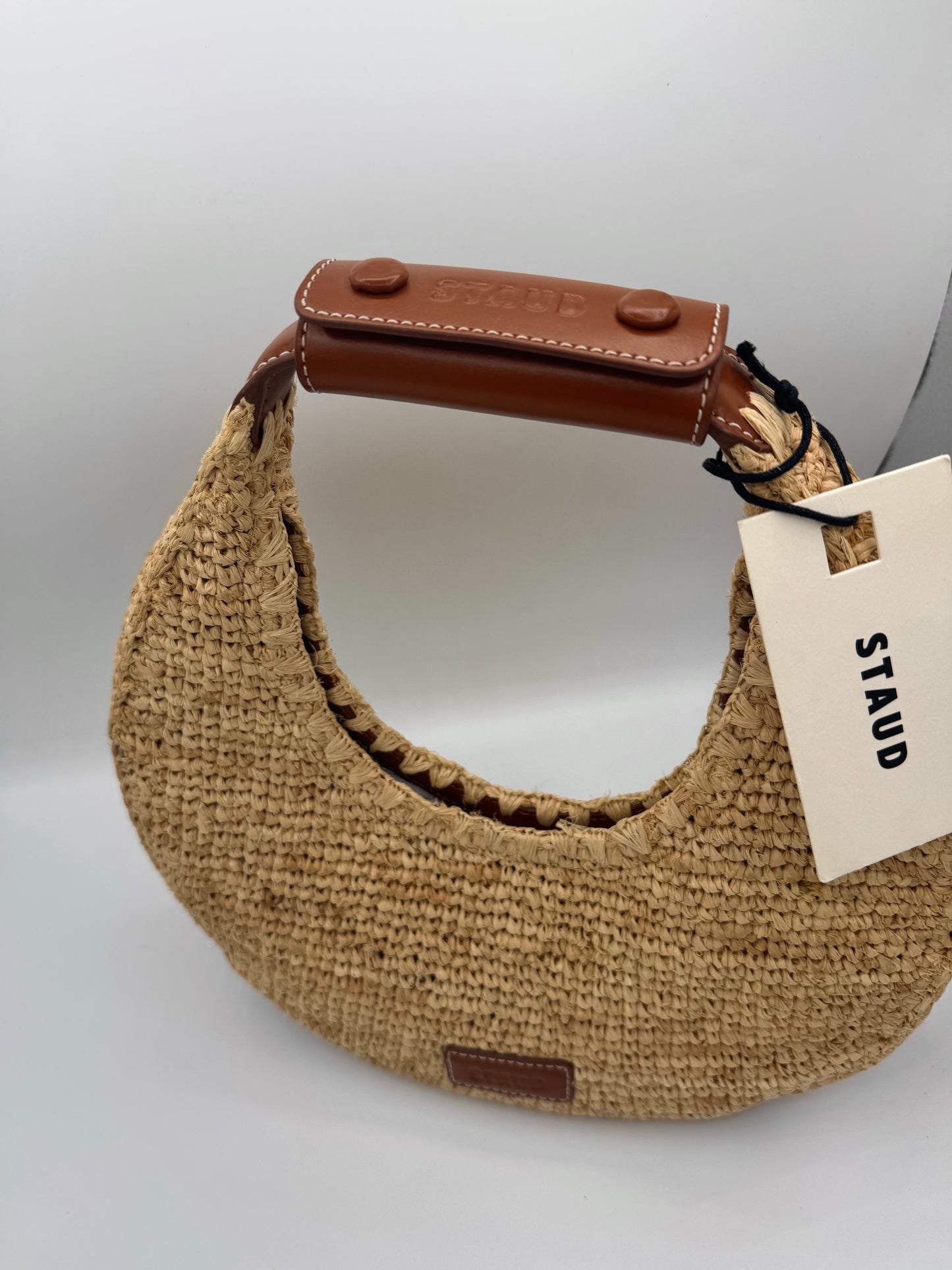 Staud Moon Bag - Natural Raffia