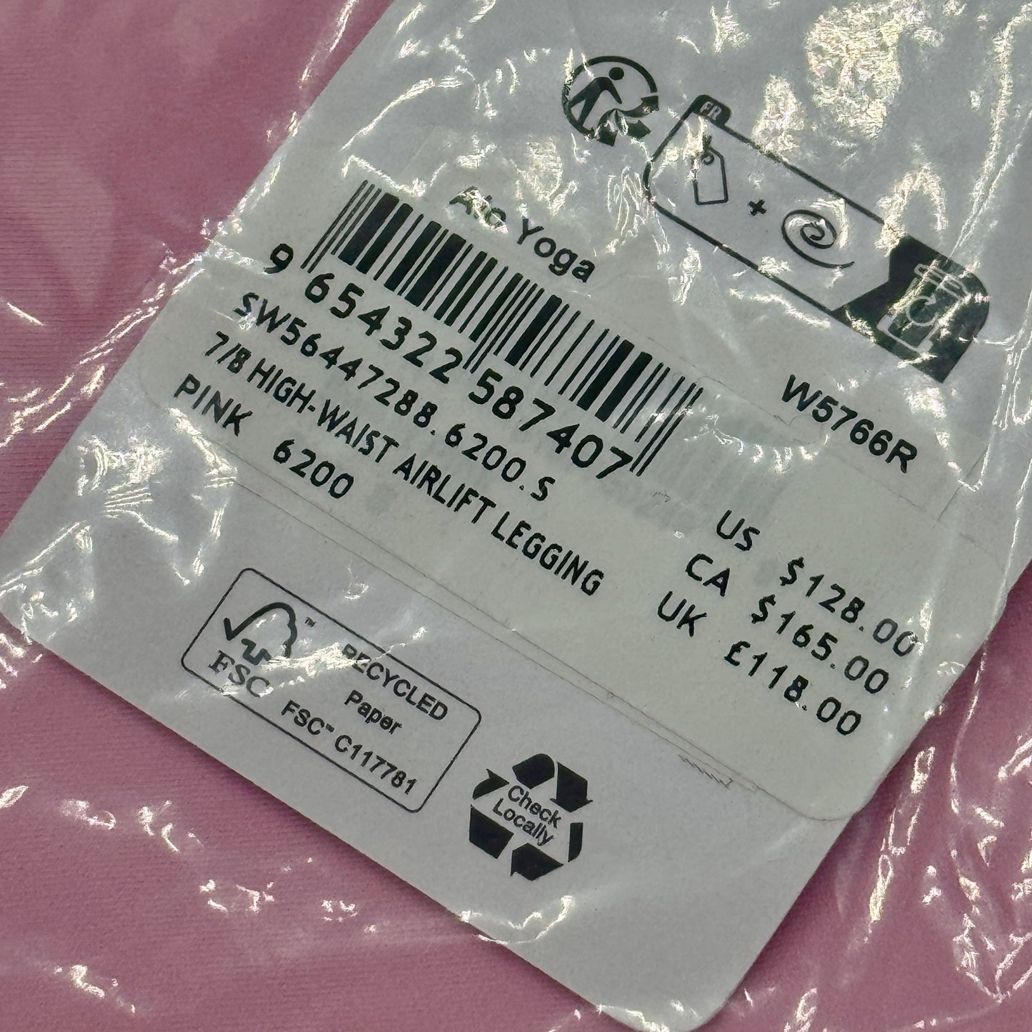 Alo 7/8 Airlift High Waist Legging - Sweet Pink