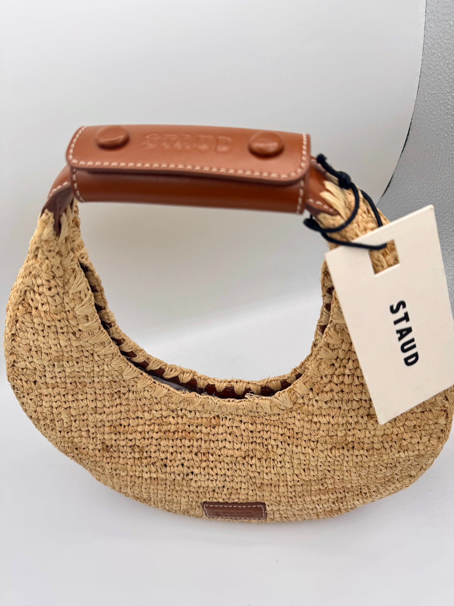 Staud Moon Bag - Natural Raffia