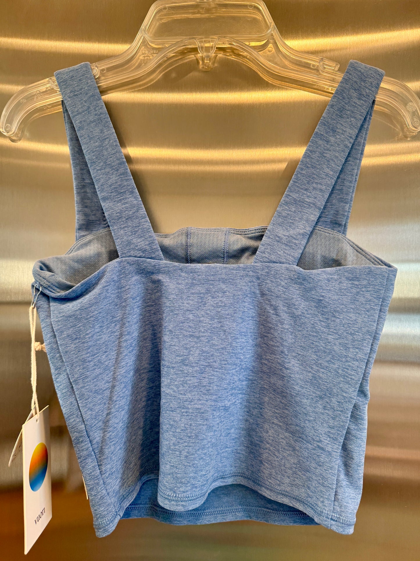 Vuori Elevation Square Neck Tank in Isle Blue Heather - Women’s