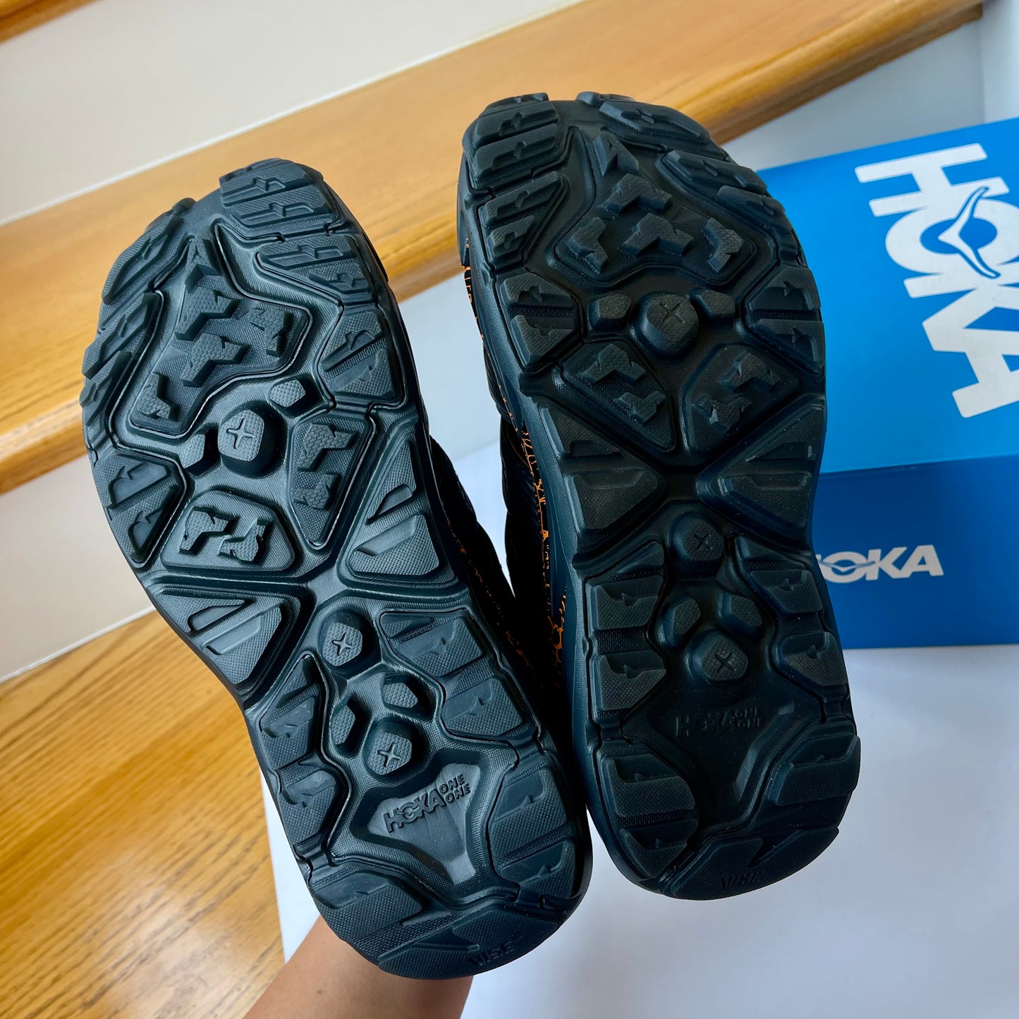 Hoka Hopara Hiking Sandal — Blue Graphite / Orange Persimmon