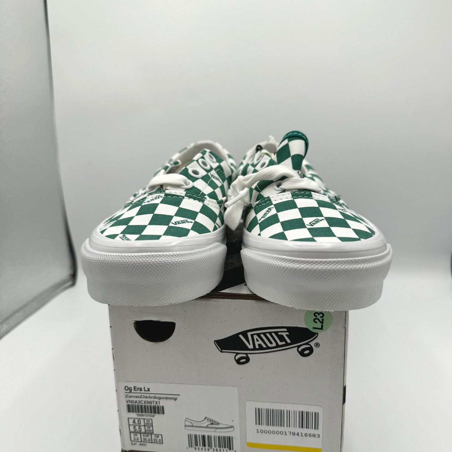 Vans OG Era LX Low Lace Up Sneakers green logo checkerboard classic sneakers