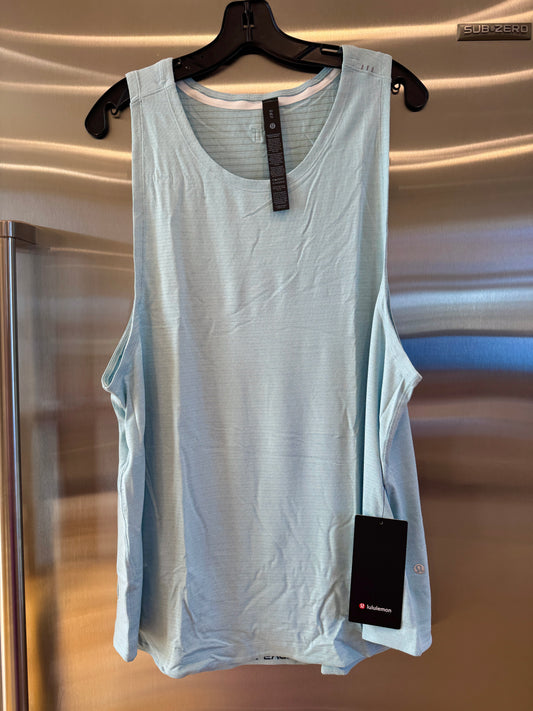 Lululemon License to Train Top , Mens Tank Top in Foam Cloud Blue