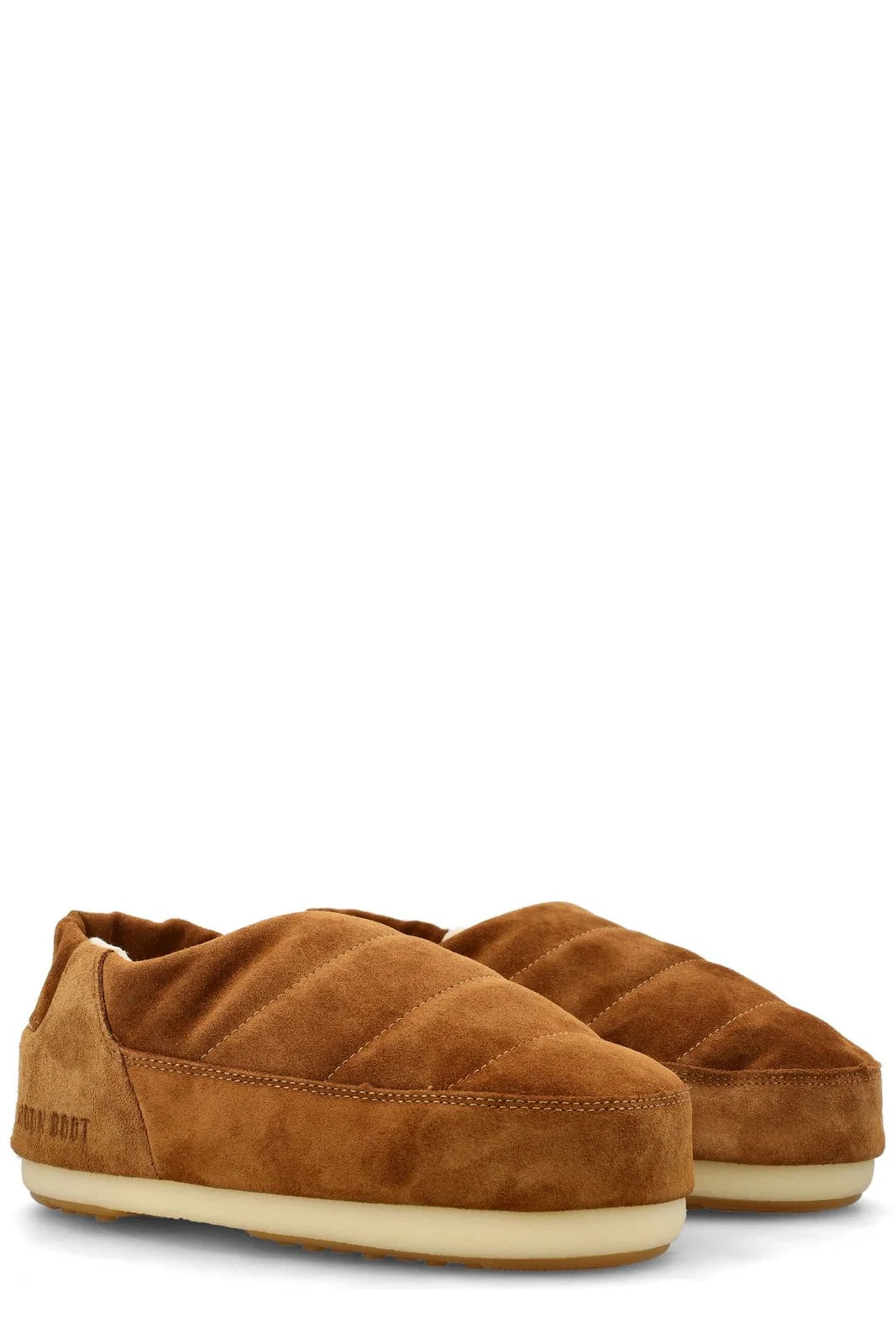 Moon Boot Evolution Slipper in Tan Suede Mule