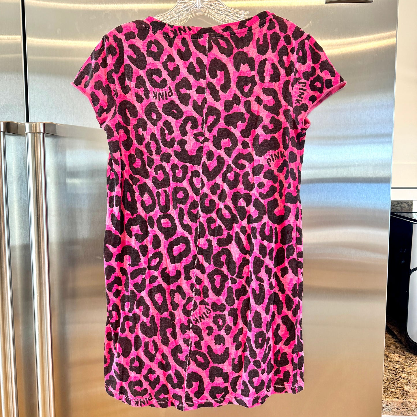 PINK Victoria Secret Sleep Shirt Dress Cheetah Leopard Y2K Pajama Pre-owned