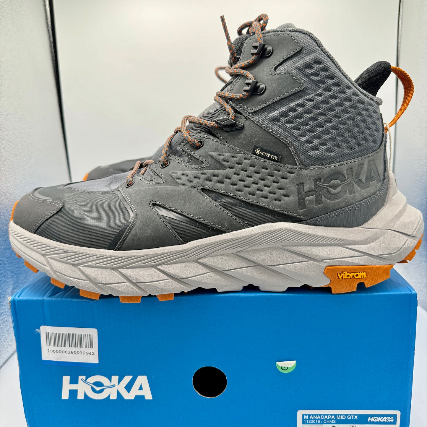 Hoka Anacapa Men’s Mid GTX Hiking Boots Castlerock Harbor Mist Shoes GoreTex