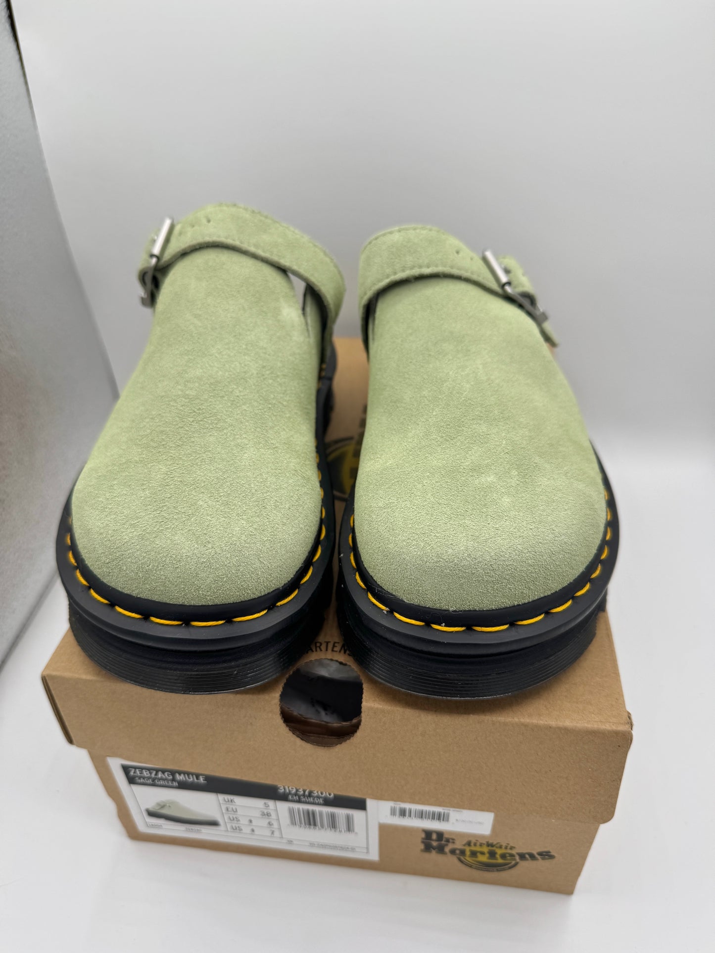 Dr Martens Zebzag Mule Unisex , Sage Green