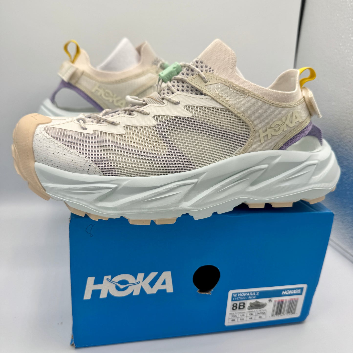 Hoka Hopara 2 Women’s Hybrid Hiking Sandal in Alabaster / Snow