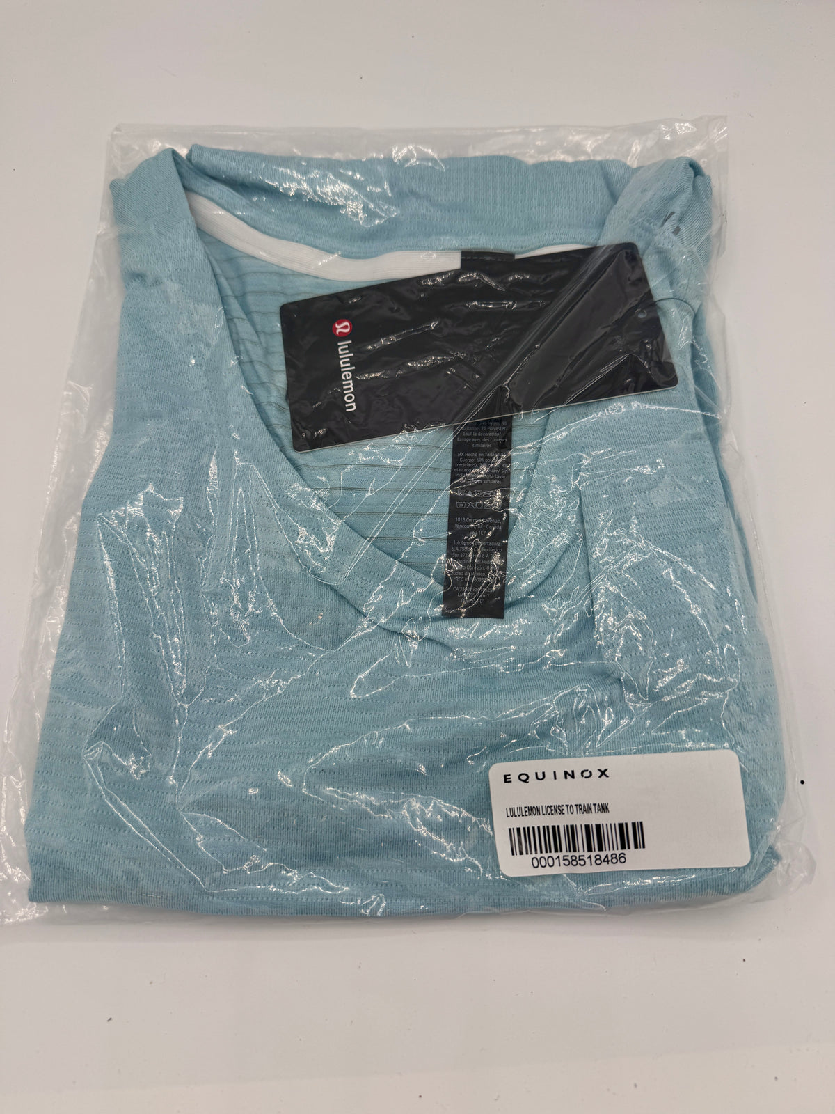 Lululemon License to Train Top , Mens Tank Top in Foam Cloud Blue