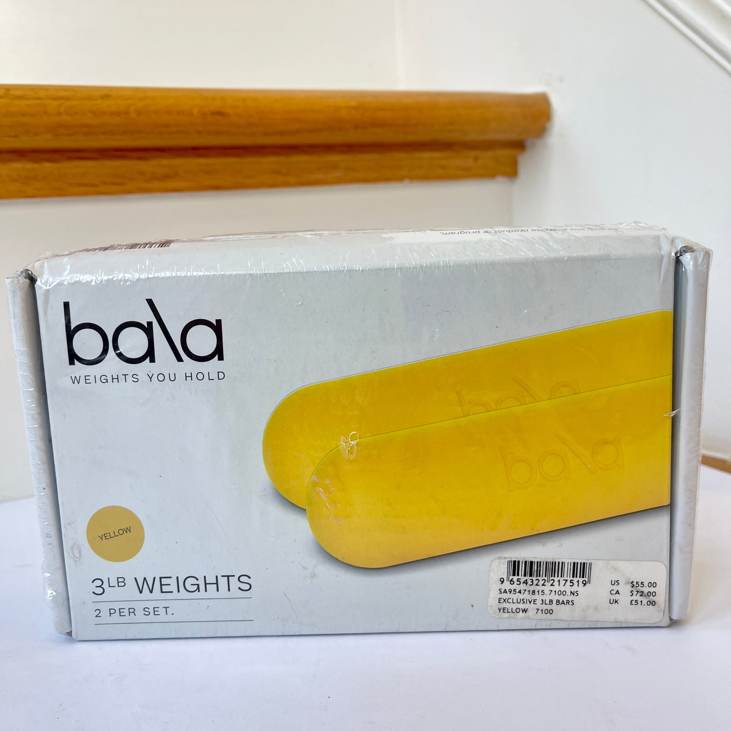 Bala Bars in Exclusive Yellow , discontinued color. Pilates yoga weights