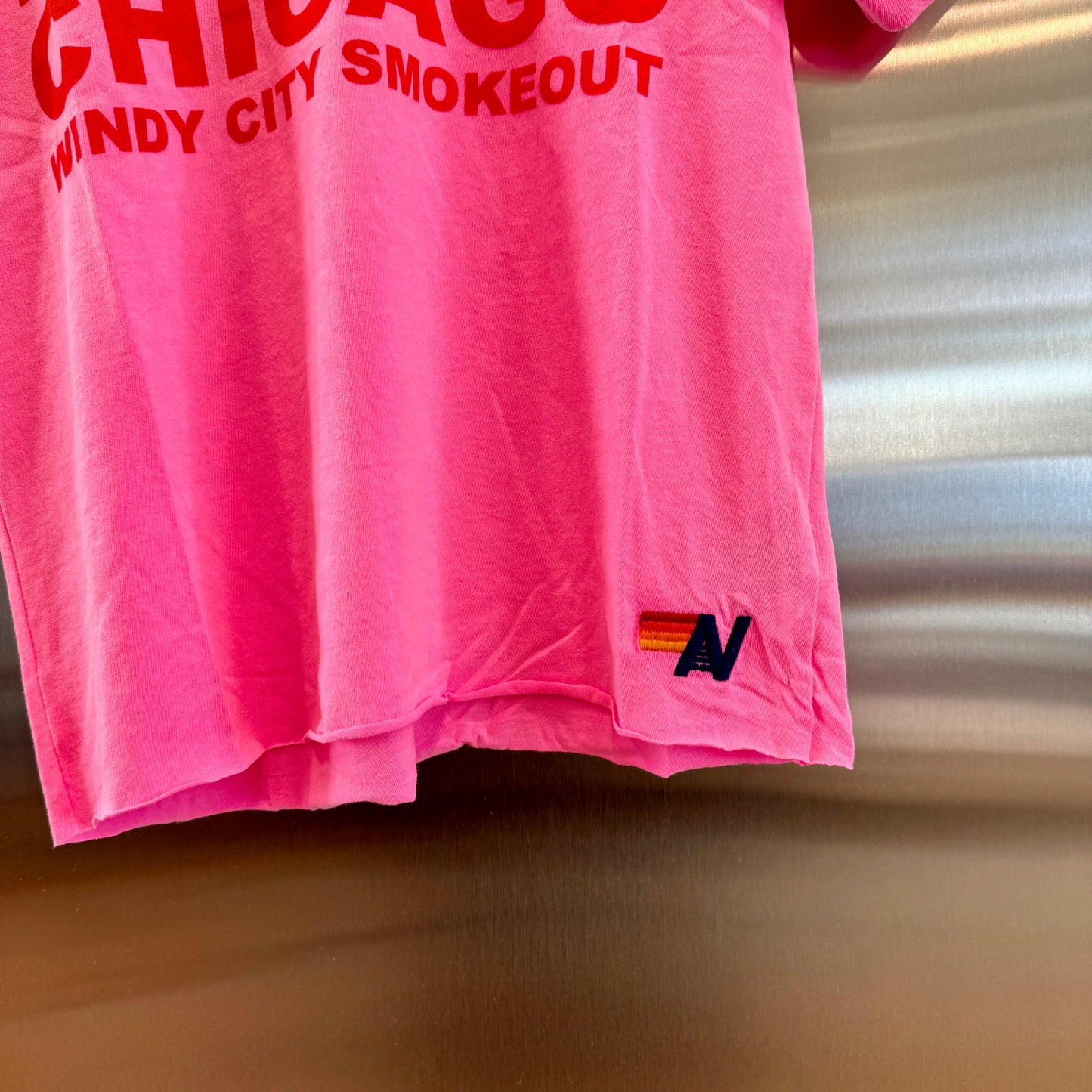 Aviator Nation Windy City Smokeout Festival Neon Pink Crop Top Chicago