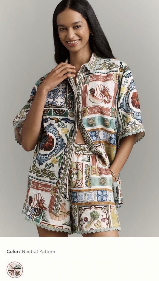 Alemais Tommasina Linen Button Down Shirt