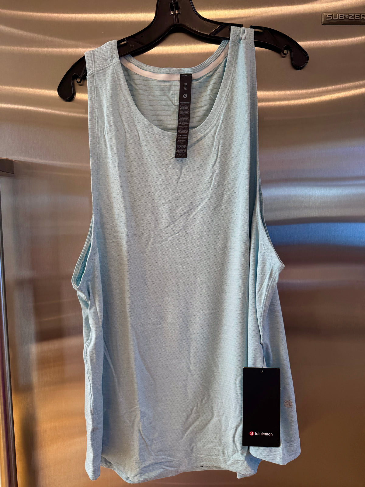 Lululemon License to Train Top , Mens Tank Top in Foam Cloud Blue