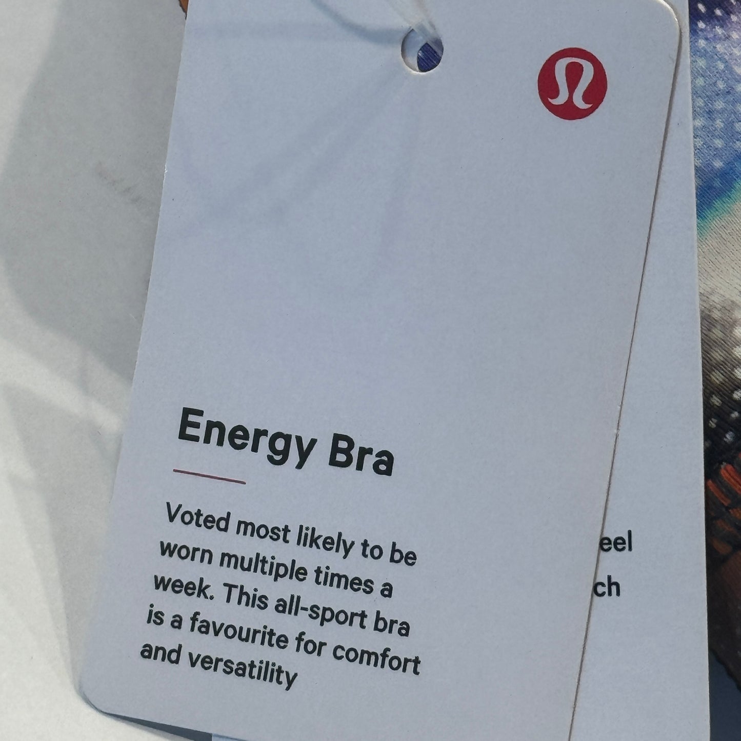 Lululemon Energy Bra Medium Support, B–D Cups in Hyper Drift Multi x Barry’s