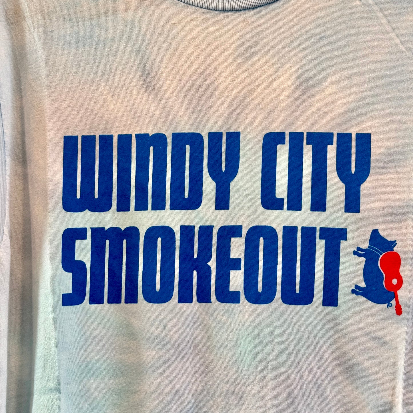 Aviator Nation Windy City Smokeout Festival Blue Tee Shirt