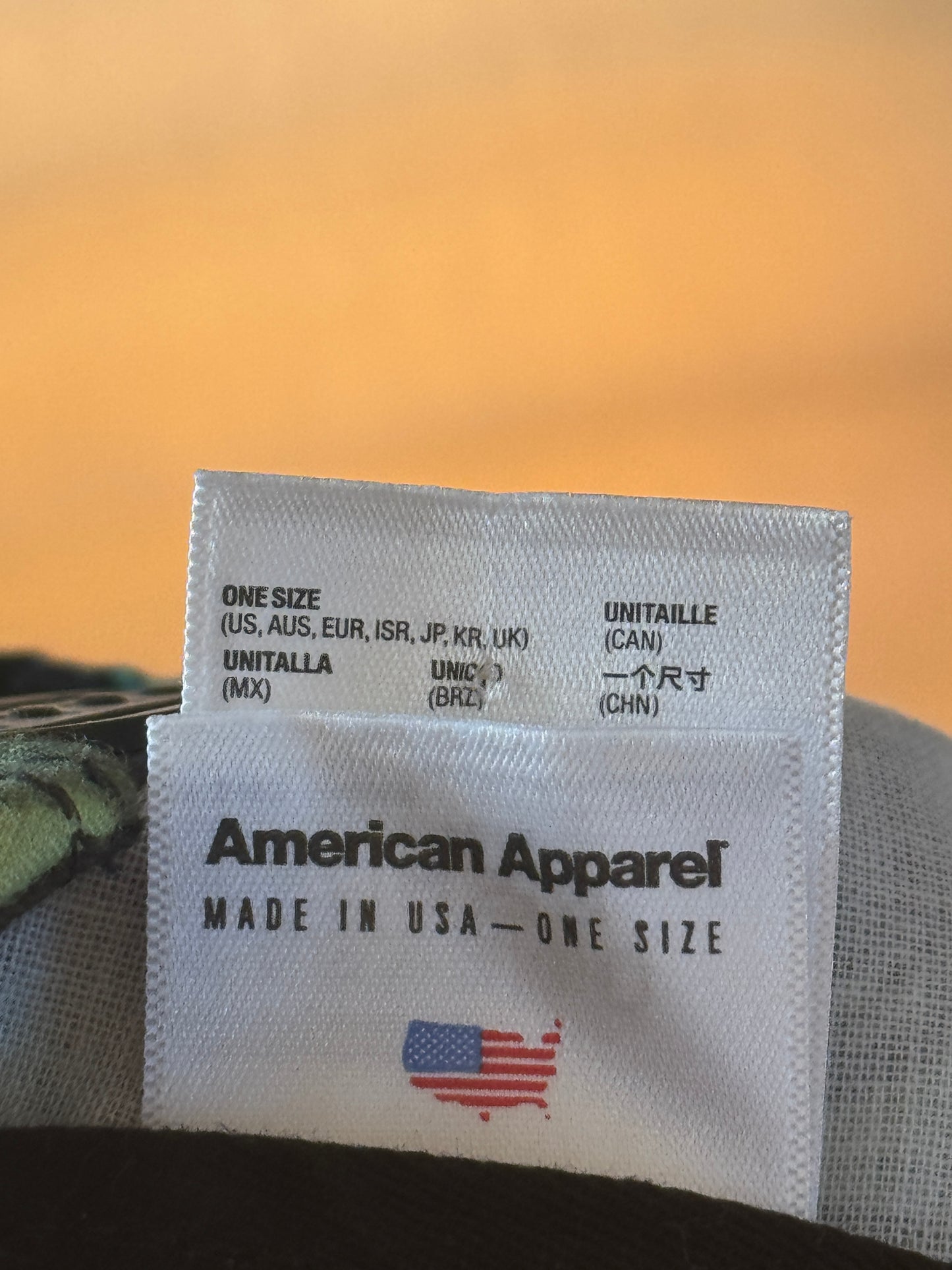 American Apparel Jungle Forest Hat , Green Leaf * Pre-Owned *
