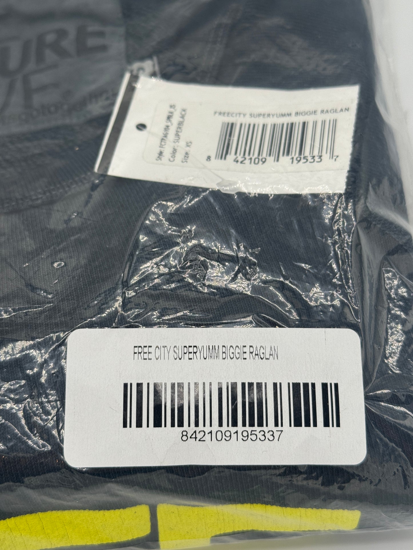 Freecity Unisex Crewneck Sweatshirt- Black / Yellow