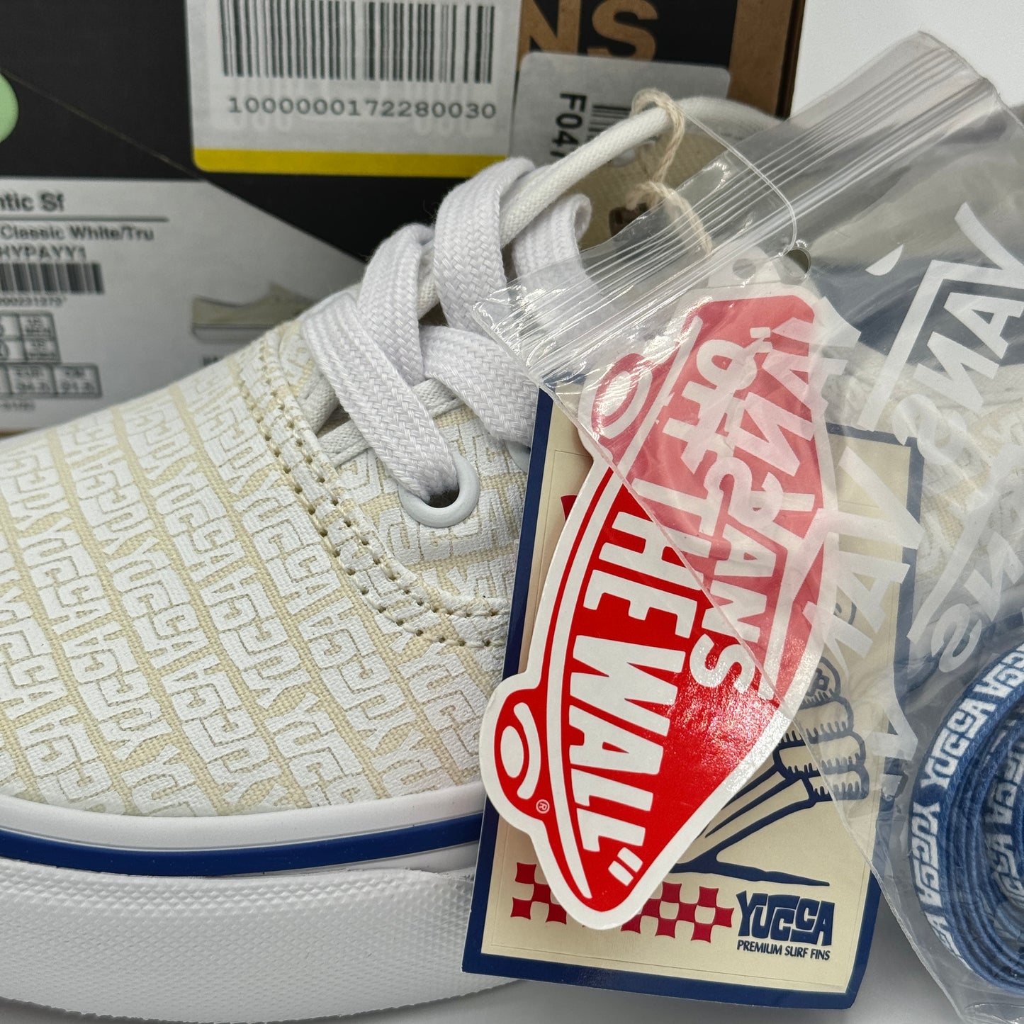 Vans Authentic SF Classic Low Top Sneaker in Cream off white x Yucca Fins