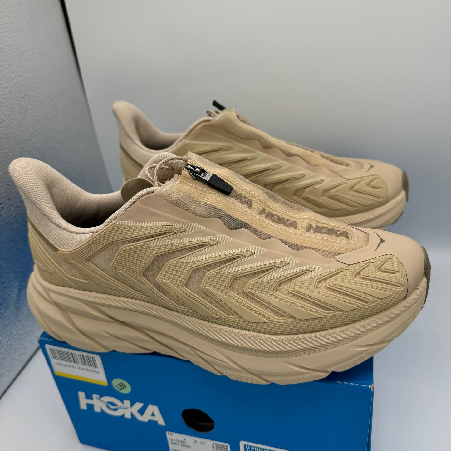 Hoka Project Clifton Beige Shifting Sands Dune SSDD Unisex Sneakers Shoes