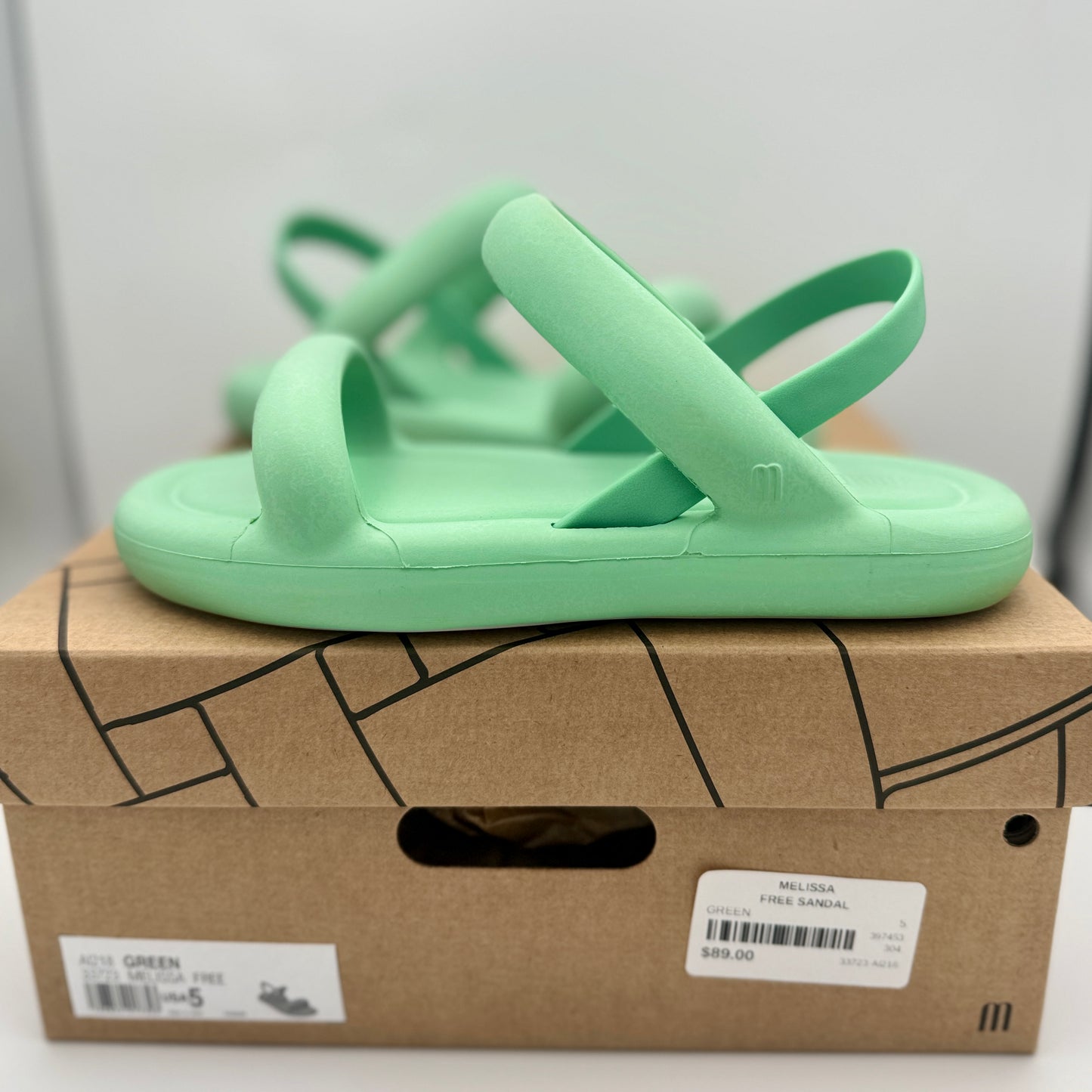 Melissa Free Bloom Sandal Green EVA Foam Rubber Sandals