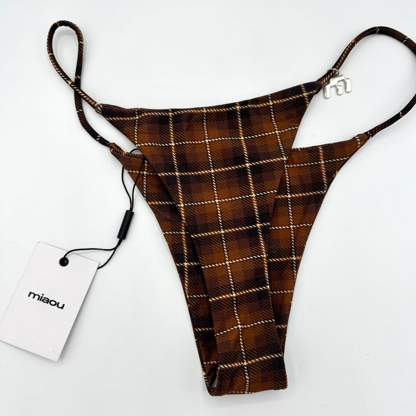 Miaou Itty Bitty Bottom in Brown Chocolate Plaid