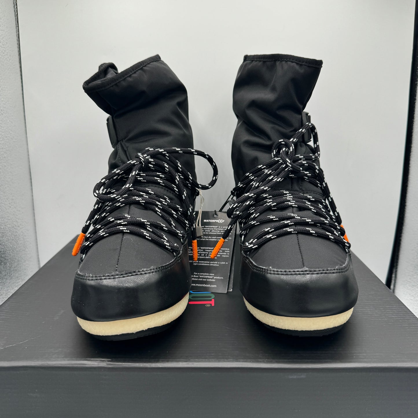 Moon Boot loop nylon waterproof boots black moonboots snow rain protecht