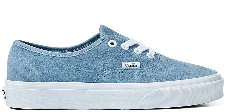 Vans Authentic Low Top Sneakers in Blue Ashley Pig Suede Leather