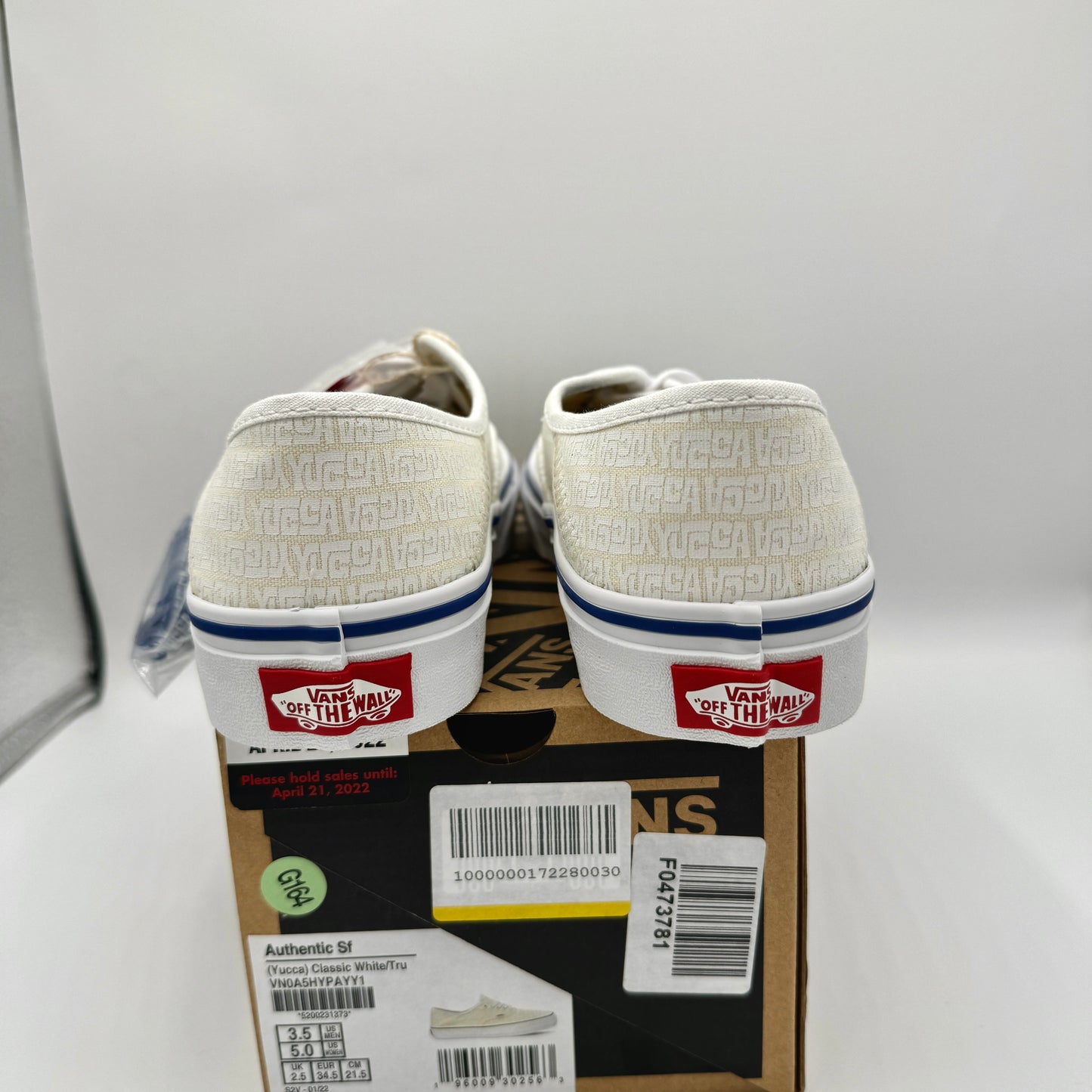 Vans Authentic SF Classic Low Top Sneaker in Cream off white x Yucca Fins