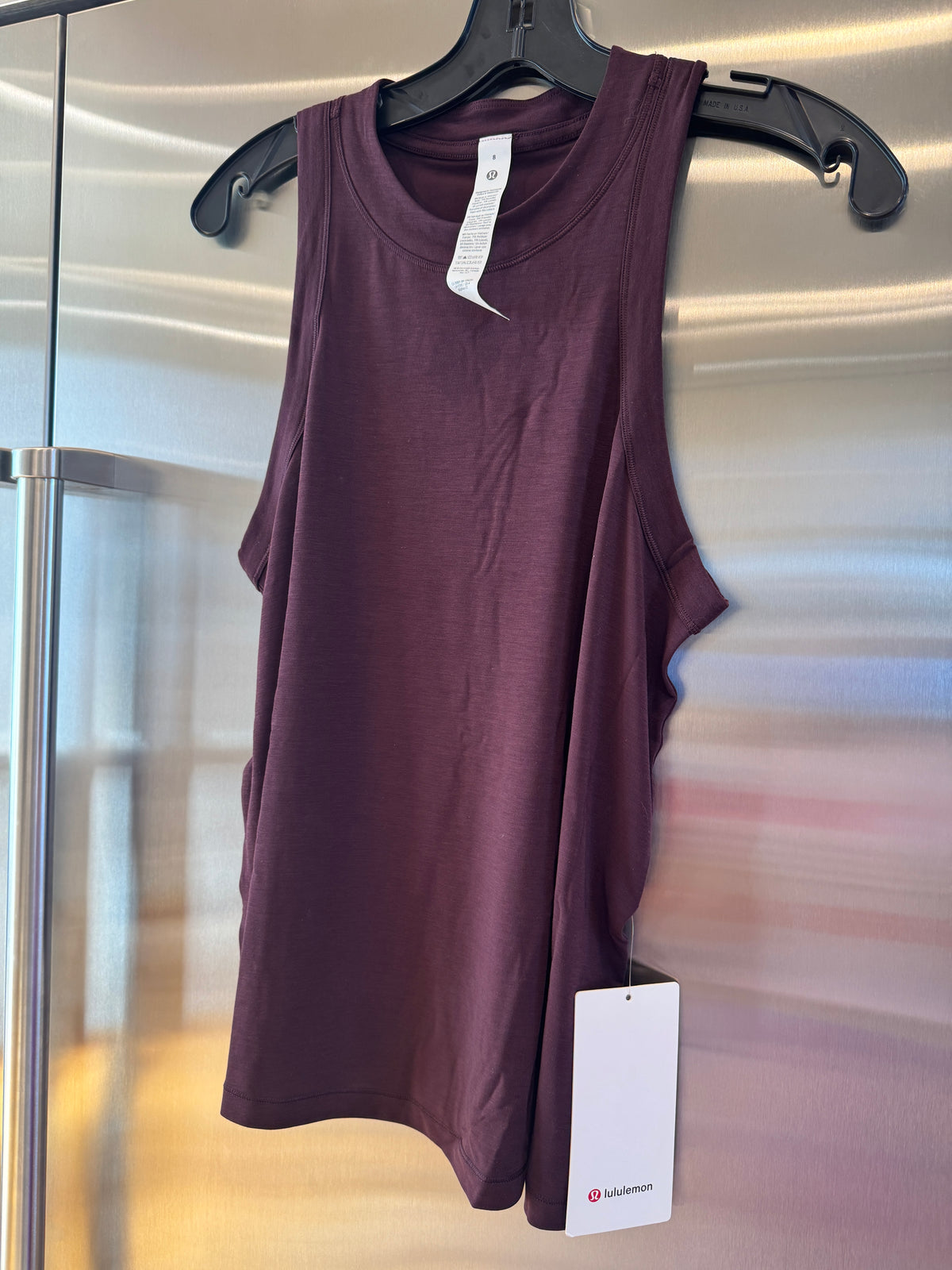 Lululemon Jersey Training Tank Top , Women’s in Black Plum Dark Burgundy Red