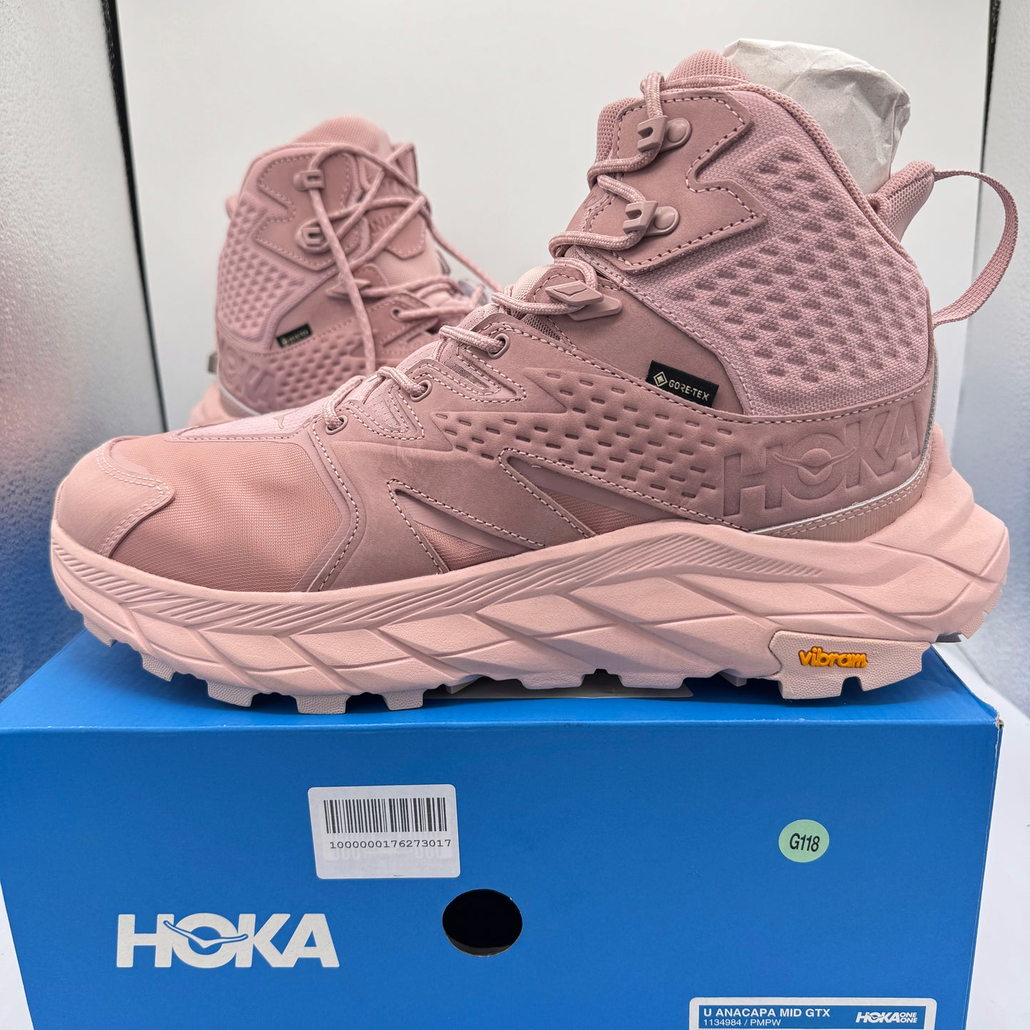 Hoka Anacapa Mid GTX Hiking Boots Pale Mauve Peach Whip Unisex Shoes GoreTex