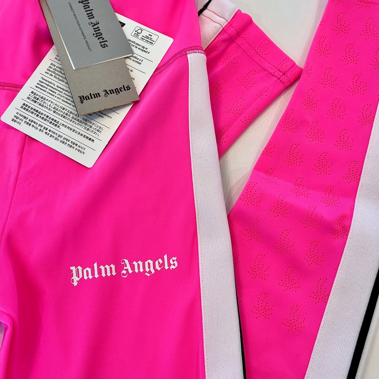 Palm Angels Women’s Track Leggings Pink Fuchsia Sports Athletic Pants Tights