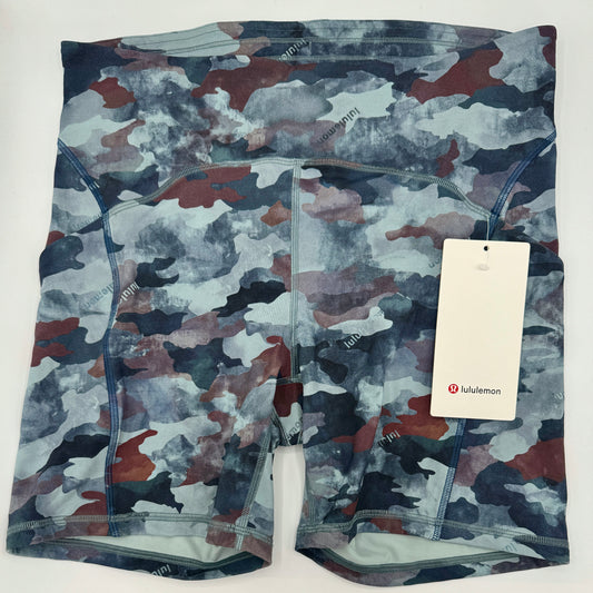 Lululemon Power Thru HR High Rise Short Color Seam in Blue Camo 6” Inseam