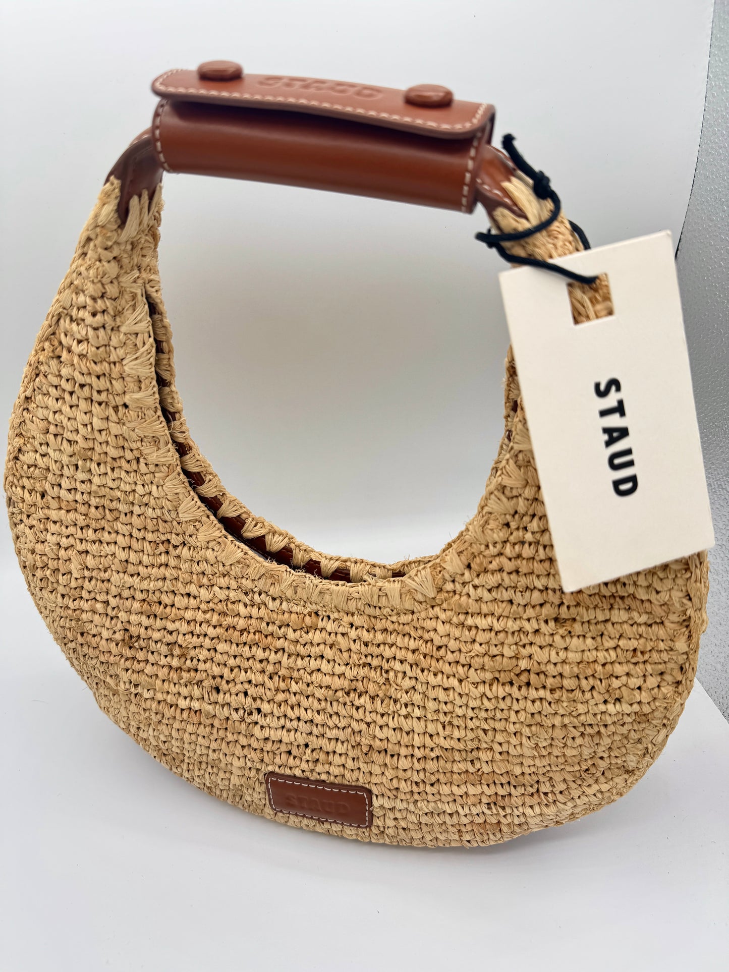 Staud Moon Bag - Natural Raffia