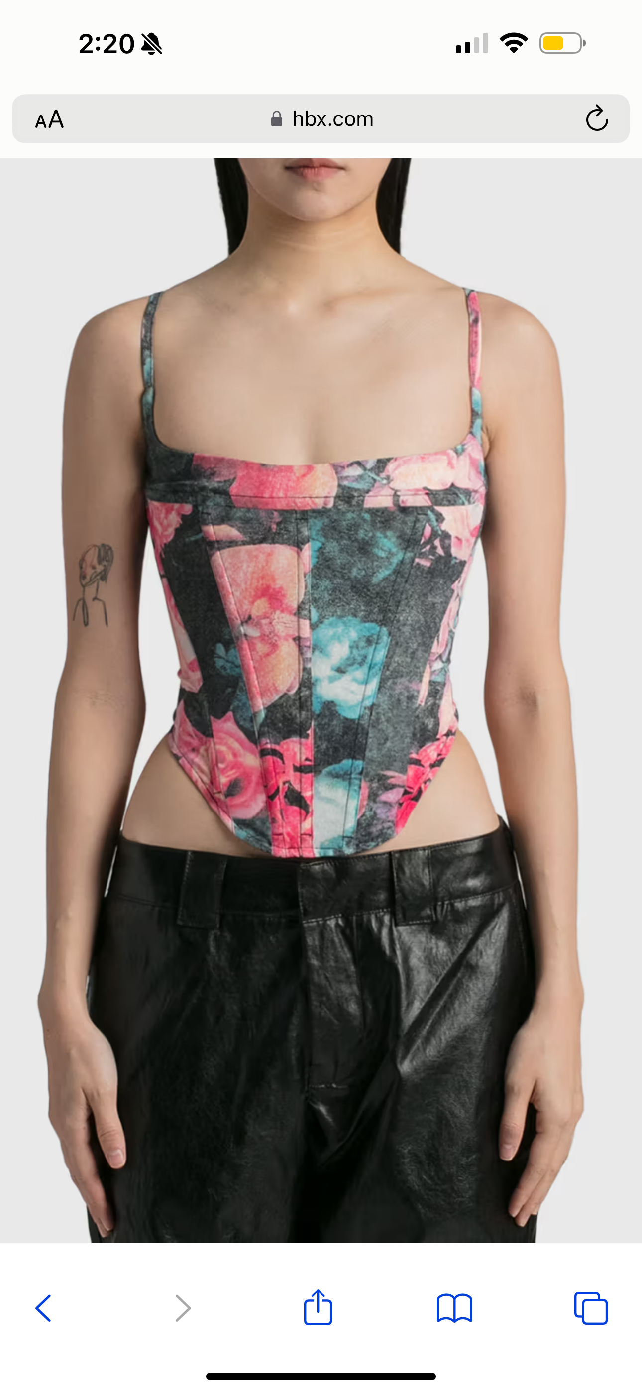 Miaou Venus Corset Top in Decades Rose Floral Multi V