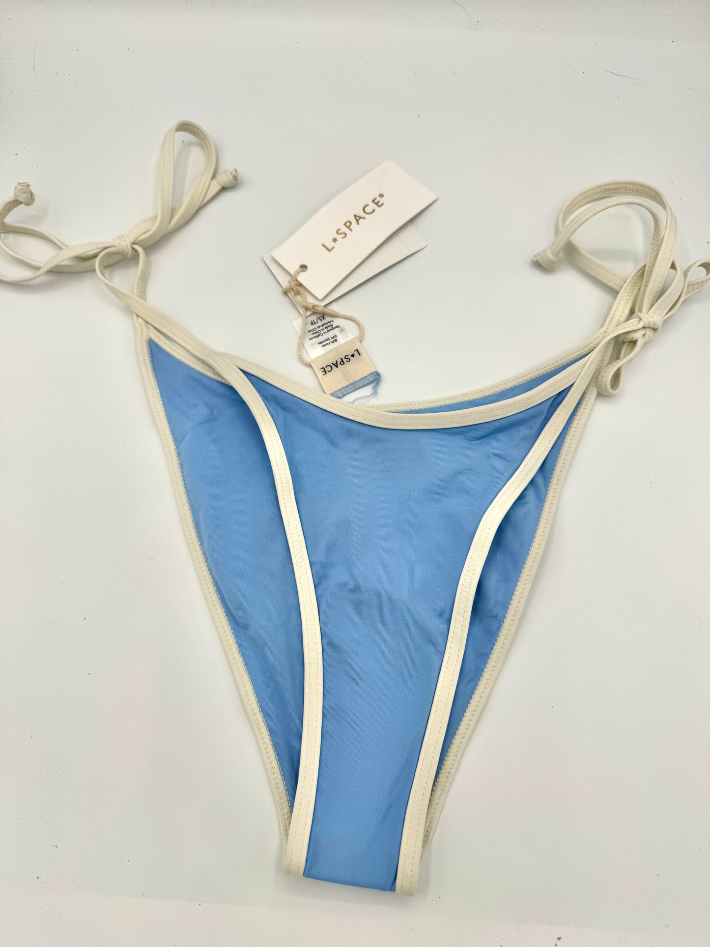 L Space Levy Classic Swim Bottom in Aura Blue / Cream