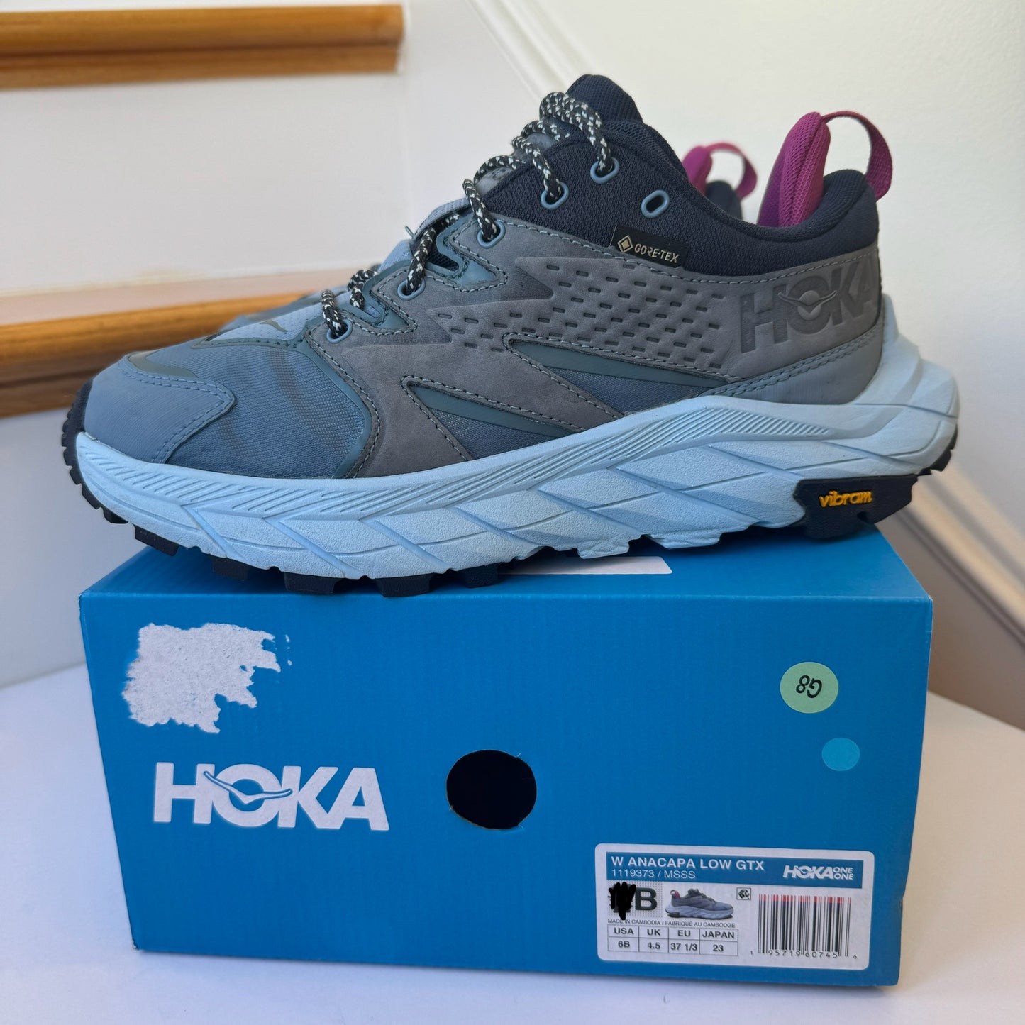 Hoka Anacapa Low USED Women’s Hiking Shoes MSSS Mountain Spring Summer Song Blue