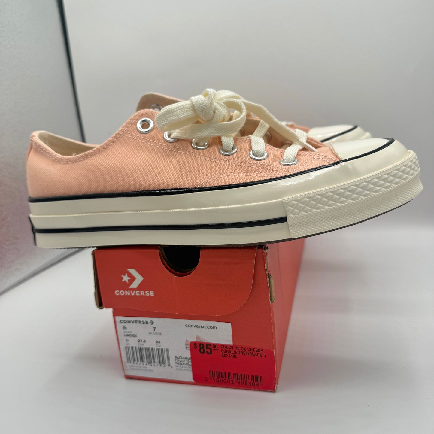 Converse Chuck 70 Ox Cheeky Coral Unisex Sneakers Classic Low Top Light Pink